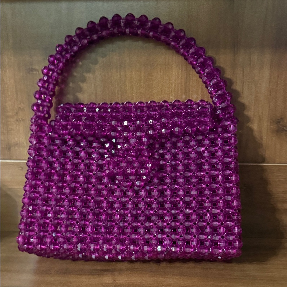 Susanna Chow Raspberry Pink Beaded Bag